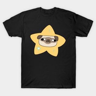 Pug Face on a Star T-Shirt